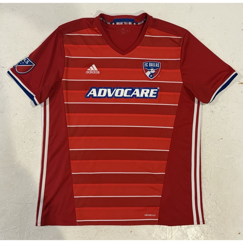 Adidas FC Dallas 2016-2017 Home Soccer Jersey Mens XL AB9330 Red MLS Football